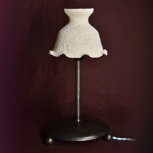 Small lamp with ruffled shade by Coline Le Quenven